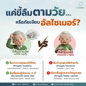 แค่ขี้ลืมตามวัย หรือ อัลไซเมอร์? เช็กอาการผู้สูงอายุให้ชัวร์ ก่อนสายเกินแก้
